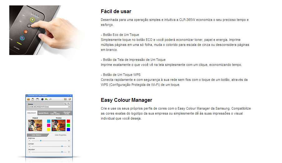 Laser Colorida Samsung CLP-365W - Easy Colour - Ec